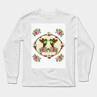 Hummingbirds and Flowers Long Sleeve T-Shirt